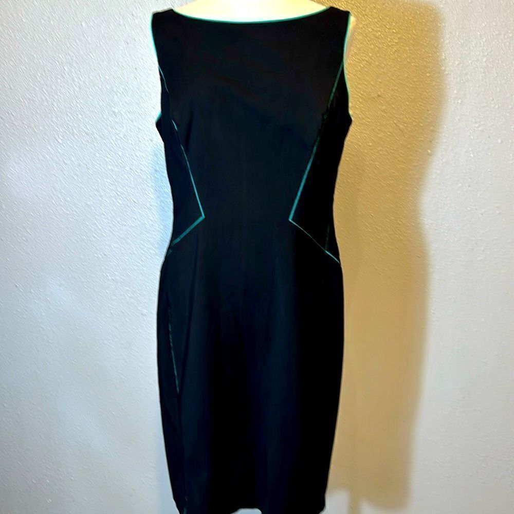 Lafayette 148 New York Deana piped trim sheath dress size 10